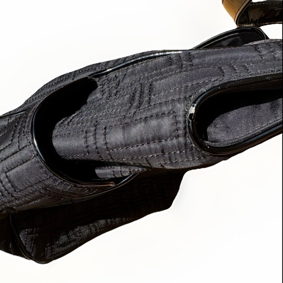 Vera Bradley Black Quilted Shoulder Handbag Tote Hobo Classic Travel - Picture 9 of 10